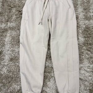 Lululemon  Cream Drawstring Joggers size 10